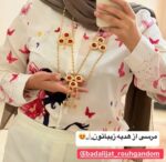 گردنبند الهه/عروسی/طرح طلا/لاکچری/خاص/زیورآلات روح گندم - تصویر 4
