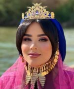 گردنبند خلیفه اماراتی/عروسی/طرح طلا/زیورآلات روح گندم/دستساز - تصویر 3