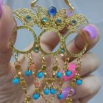 سنجاق زلفی قوچ دار/عروسی/طرح طلا/لاکچری/دستساز/بدلیجات  روح  گندم