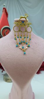 سنجاق زلفی قوچ دار/عروسی/طرح طلا/لاکچری/دستساز/بدلیجات  روح  گندم - تصویر 2