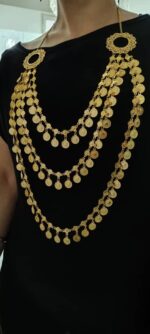 گردنبند آبشاری/زیورآلات روح گندم/طرح طلا/لاکچری/دستساز - تصویر 2