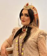 تاج دلربا/عروسی/طرح طلا/لاکچری/دستساز/زیورآلات روح گندم - تصویر 6