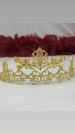 تاج رز/عروسی/طرح طلا/بدلیجات روح گندم/دستساز - تصویر 2
