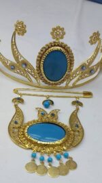 تاج دلربا/عروسی/طرح طلا/لاکچری/دستساز/زیورآلات روح گندم - تصویر 2