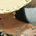 سرویس شکوفه دو رنگ/زیورآلات روح گندم /چشم نواز/خاص/