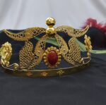 تاج فرشته ها/عروسی/طرح طلا/لاکچری/دستساز/زیورآلات روح گندم - تصویر 3