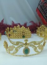 تاج فرشته ها/عروسی/طرح طلا/لاکچری/دستساز/زیورآلات روح گندم - تصویر 4