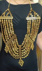 گردنبند خلیفه اماراتی/عروسی/طرح طلا/زیورآلات روح گندم/دستساز - تصویر 2