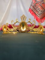 تاج عشق/عروسی/طرح طلا/لاکچری/دستساز/زیورآلات روح گندم - تصویر 4