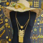 گردنبند باغ گل ها/عروسی/طرح طلا/لاکچری/دستساز