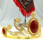 تاج دلربا/عروسی/طرح طلا/لاکچری/دستساز/زیورآلات روح گندم