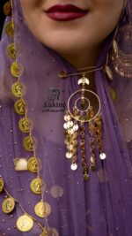 سنجاق زیر گلو نغمه/عروسی/طرح طلا/لاکچری/دستساز