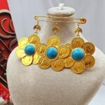 سنجاق زیر گلو گونش/عروسی/طرح طلا/لاکچری/دستساز