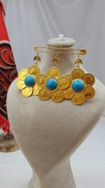 سنجاق زیر گلو گونش/عروسی/طرح طلا/لاکچری/دستساز
