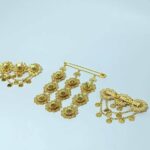 ست سنجاق پاپیا/عروسی/طرح طلا/لاکچری/دستساز