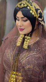 ست زیورآلات لوستری/عروسی/طرح طلا/لاکچری/دستساز - تصویر 3