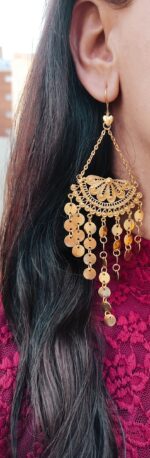 گوشواره ستایش/خاص/طرح طلا/دستساز/بدلیجات روح گندم - تصویر 2