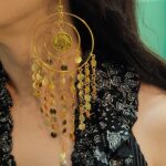گوشواره سیندرلا/عروسی/طرح طلا/لاکچری/دستساز