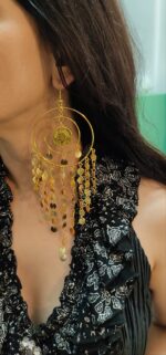 گوشواره سیندرلا/عروسی/طرح طلا/لاکچری/دستساز