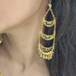 گوشواره دلبر/زیورآلات روح گندم/طرح طلا/لاکچری/دستساز