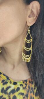 گوشواره دلبر/زیورآلات روح گندم/طرح طلا/لاکچری/دستساز