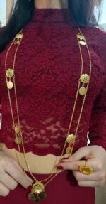 رولباسی پرنسس/عروسی/طرح طلا/لاکچری/دستساز /زیورآلات روح گندم - تصویر 4