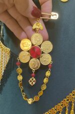 ست سنجاق پاپاتیا/عروسی/طرح طلا/لاکچری/دستساز - تصویر 6