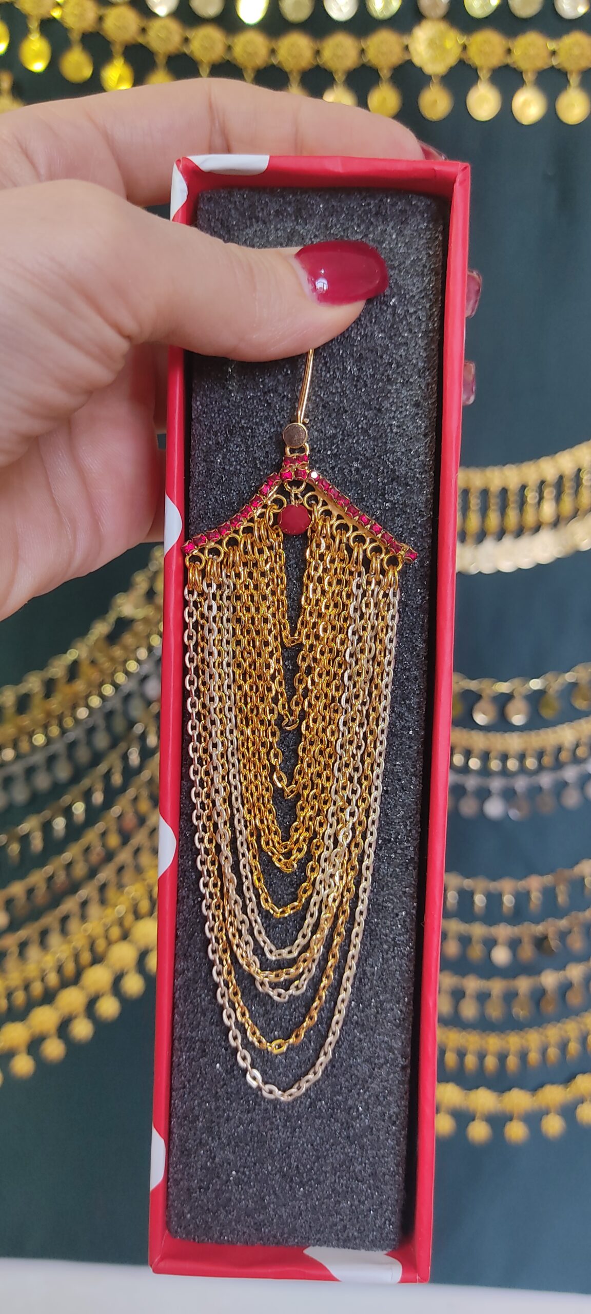 گوشواره الانتیا/عروسی/بدلیجات روح گندم/لاکچری/دستساز
