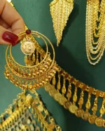 گوشواره ملکه آرتادین/عروسی/طرح طلا/لاکچری/دستساز - تصویر 3