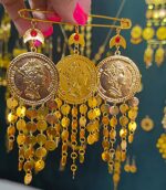 سنجاق زیر گلو الیزابت snz110/عروسی/طرح طلا/لاکچری/دستساز - تصویر 2