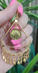 گوشواره پریناز/بدلیجات روح گندم/طرح طلا/لاکچری/دستساز - تصویر 4