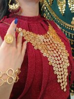 گردنبند مرجان/عروسی/طرح طلا/لاکچری/دستساز