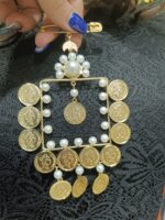 سنجاق زیر گلو مروارید/عروسی/طرح طلا/لاکچری/دستساز - تصویر 3
