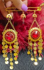 سنجاق زیر گلو مارتیلا/عروسی/طرح طلا/لاکچری/دستساز - تصویر 2