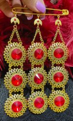 سنجاق زیر گلو رزا/عروسی/طرح طلا/لاکچری/دستساز - تصویر 2
