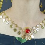 گردنبند نرگس/عروسی/طرح طلا/لاکچری/دستساز