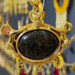 پلاک سه قوچ/بدلیجات روح گندم/طرح طلا/لاکچری/دستساز