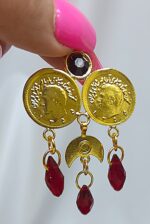 سنجاق سکه ای لچک/عروسی/طرح طلا/لاکچری/دستساز - تصویر 3