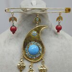 سنجاق زیر گلو یلدایی/روح گندم/طرح طلا/لاکچری/دستساز