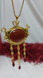 پلاک سه قوچ/بدلیجات روح گندم/طرح طلا/لاکچری/دستساز - تصویر 2