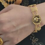 دستبند آماندا/زیورآلات روح گندم-عروسی/طرح طلا/لاکچری/دستساز