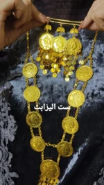 سنجاق زیر گلو الیزابت snz110/عروسی/طرح طلا/لاکچری/دستساز - تصویر 3