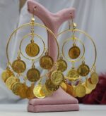 گوشواره اشراف/زیورآلات روح گندم/طرح طلا/لاکچری/خاص - تصویر 6