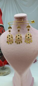 سنجاق زیر گلو اناری/عروسی/طرح طلا/لاکچری/دستساز/بدلیجات روح گندم