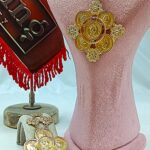 ست ملکه الیزابت G24/عروسی/طرح طلا/لاکچری/دستساز