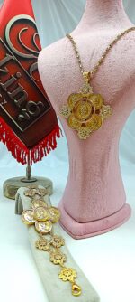 ست ملکه الیزابت G24/عروسی/طرح طلا/لاکچری/دستساز