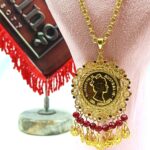 پلاک الیزابت P104/بدلیجات روح گندم/طرح طلا/شیک/خانم خاص