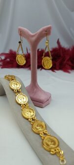 گوشواره پهلوی Gu128/زیورآلات روح گندم/طرح طلا/لاکچری/شیک - تصویر 2