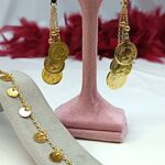 گوشواره زنجیری/عروسی/طرح طلا/لاکچری/دستساز