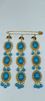 سنجاق زیر گلو پرشین/عروسی/طرح طلا/لاکچری/دستساز - تصویر 2